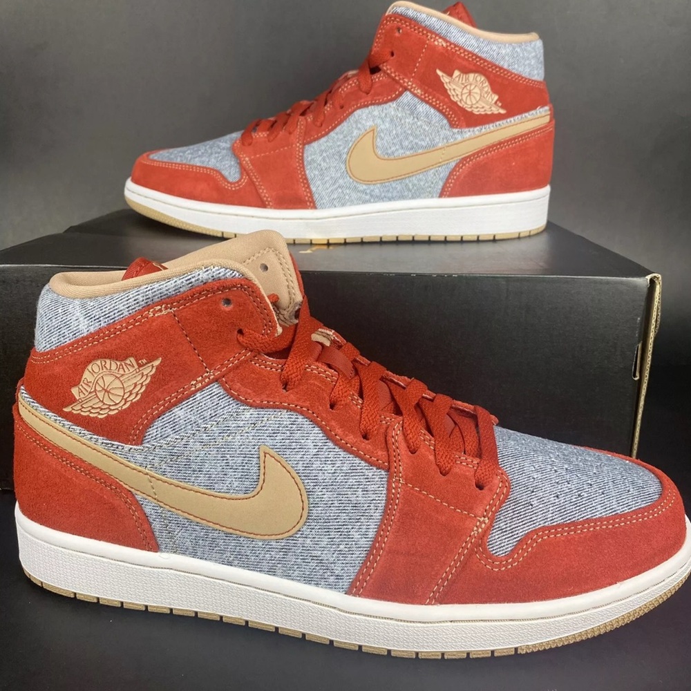 Jordan 1 Mid Demin DM4352 600 Men’s Size 12